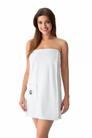  Bielizna damska: Damskie Pareo bawełniane białe z kieszonką L/XL 