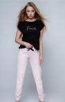  Młodzieżowa piżama damska długie spodnie i krótki rękaw rozmiary: S, M, L, XL 