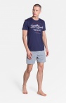  Piżama męska na krótki rękaw i krótkie spodenki granatowo-szara - sklep internetowy z piżamami męskimi 