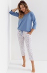  Cana_Piżama damska z bawełny z rękawem 3_4_koszulka i spodnie za kolano, rozmiary 3XL , 4XL 